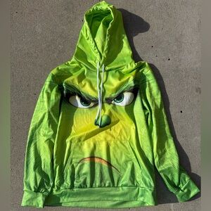Green Grinch Face Hoodie